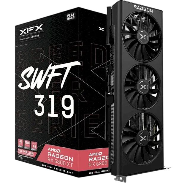 Відеокарта AMD Radeon RX 6800 XT 16GB XFX Speedster SWFT 319 (RX-68XTAQFD9) Б/В - фото 4