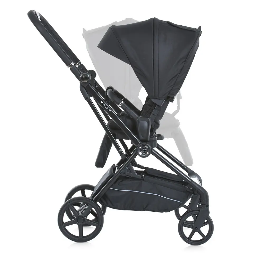 Коляска дитяча прогулянкова SPIN 360 ME 1138 Black - фото 9