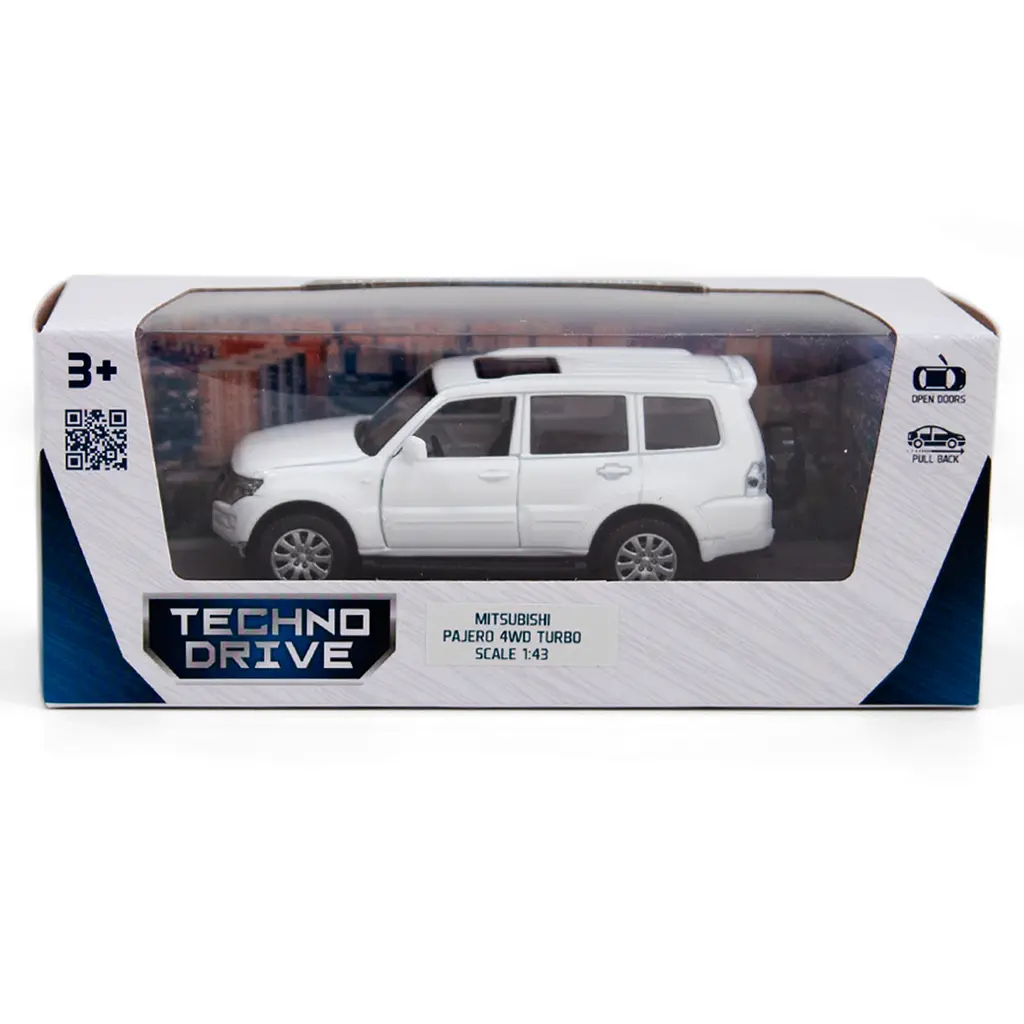 Автомодель TechnoDrive Mitsubishi Pajero 4WD Turbo біла (250283) - фото 11
