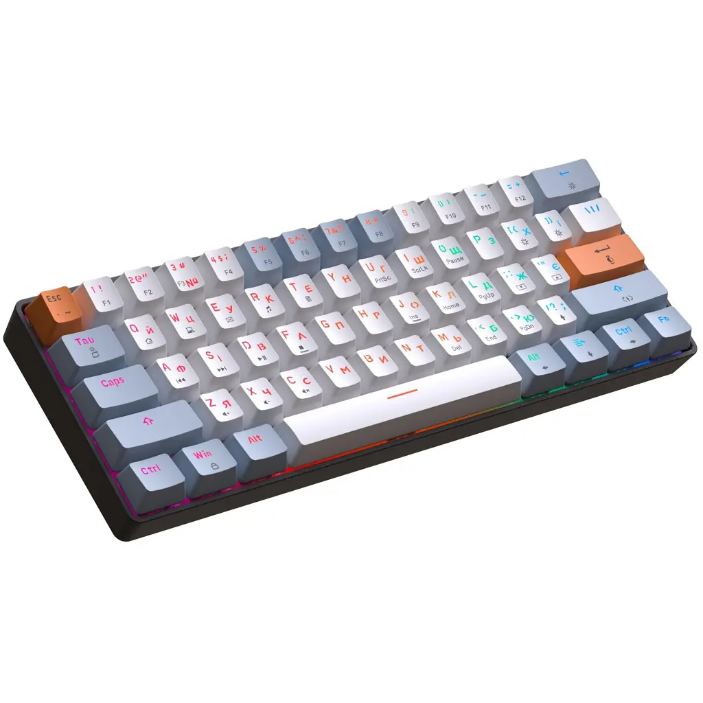 Клавіатура GamePro MK130R Hot-Swap Red Swich RGB USB UA Black (MK130R) - фото 3