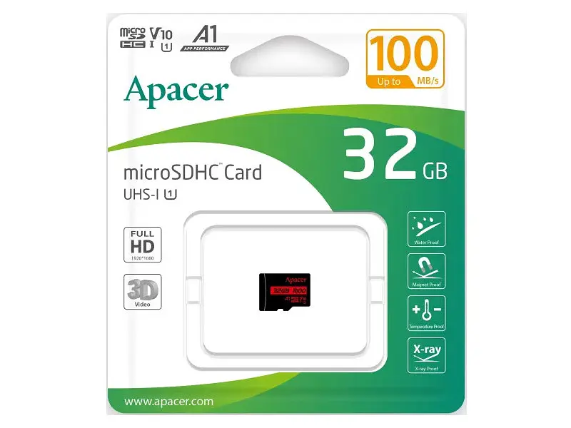 Карта пам'яті Apacer MicroSDHC UHS-I Class 10 32 GB (AP32GMCSH10UB-RA) - фото 2