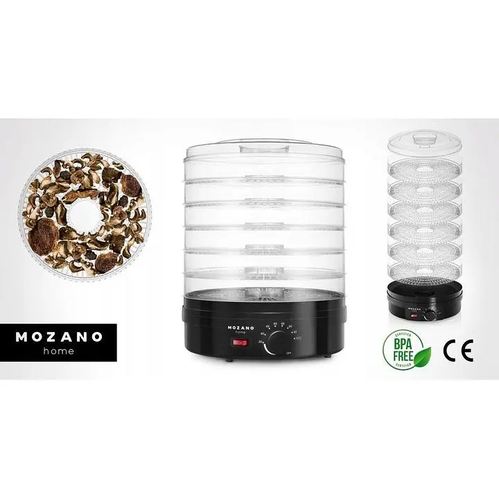 Сушилка-дегидратор для мяса и овощей Mozano AGD/SUS/03#CZA 500 Вт сито 28 см до 70 °C - фото 6