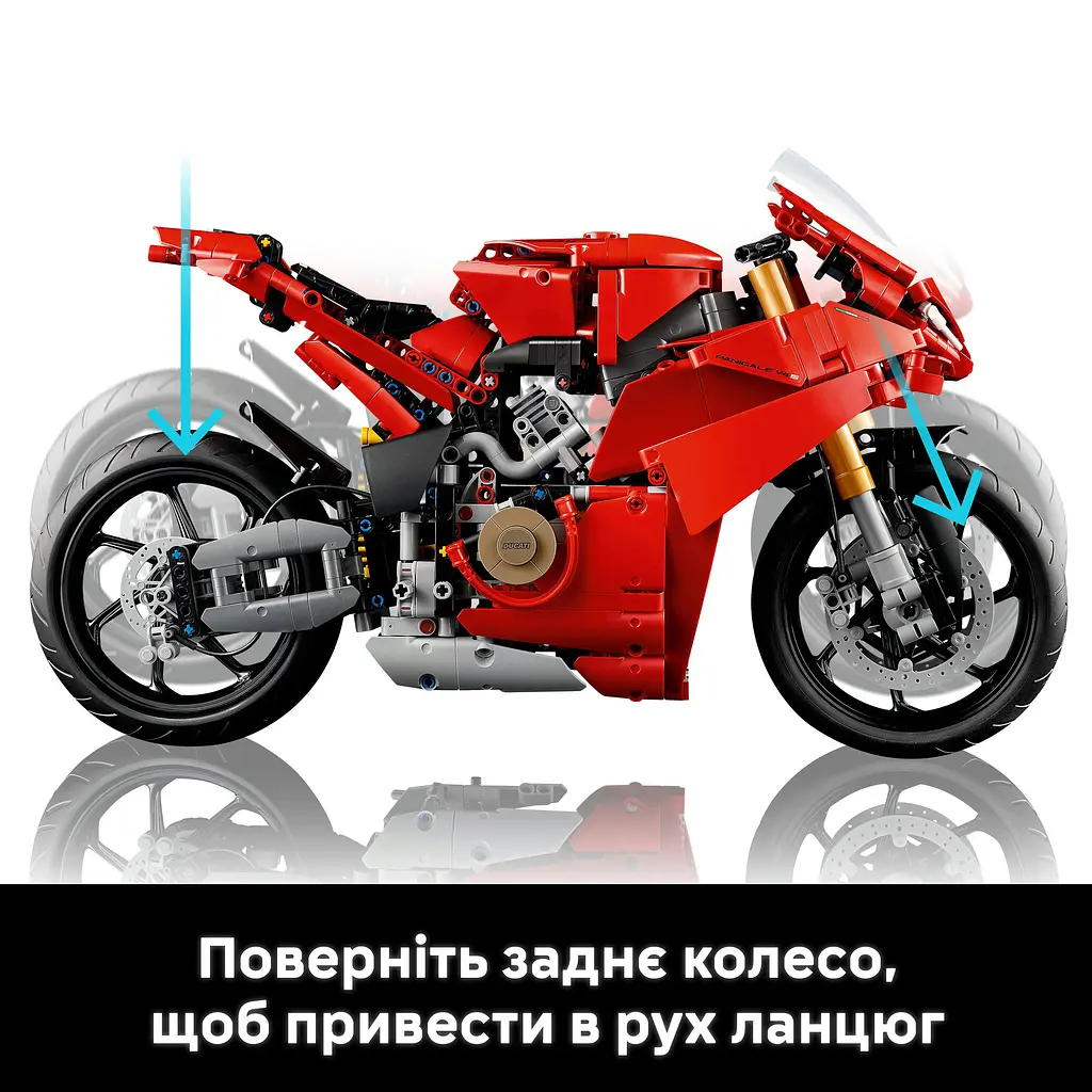 Конструктор LEGO Technic Мотоцикл Ducati Panigale V4 S 1603 детали (42202) - фото 13