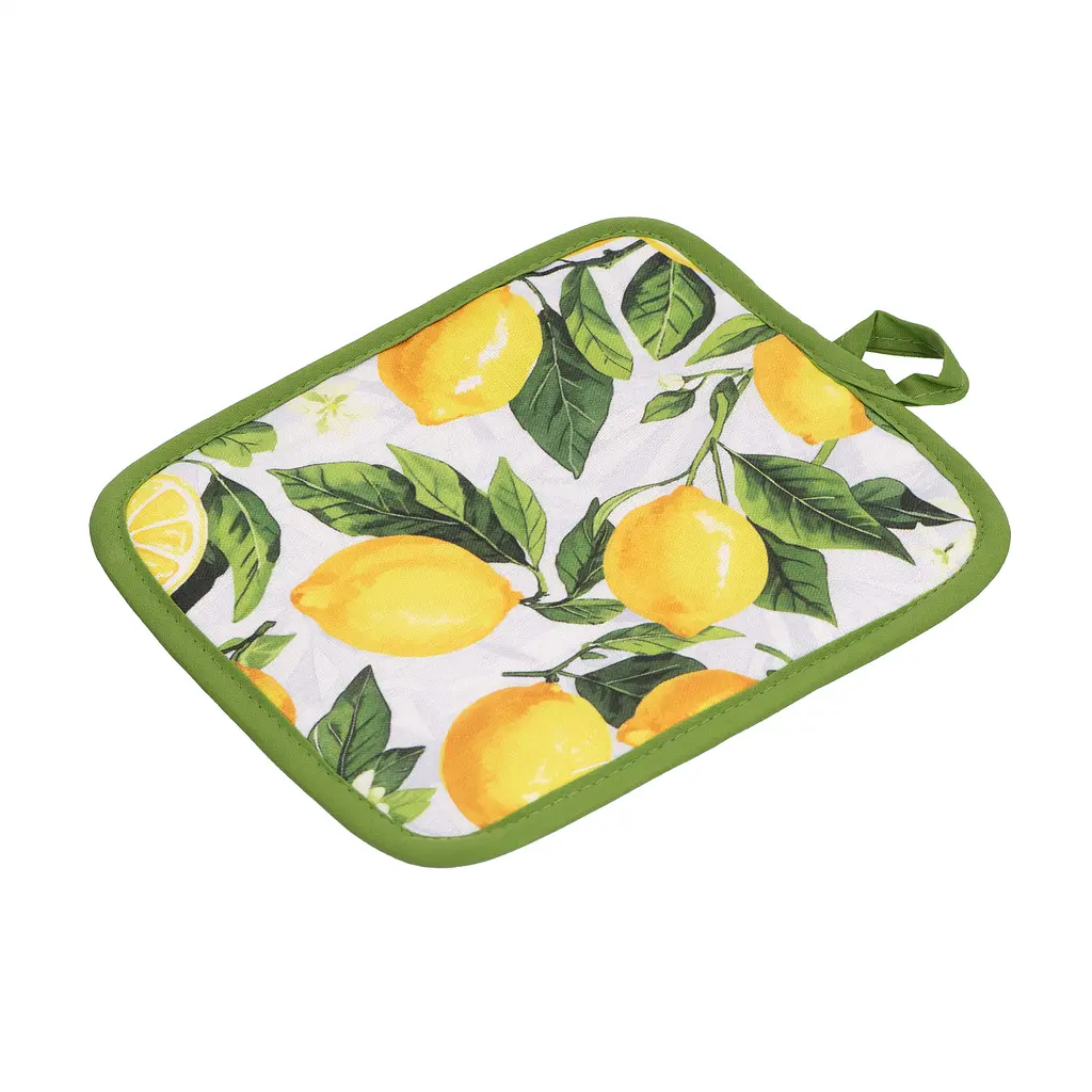 Набір прихваток для кухні Ardesto Sicilian lemons 18х20см, 18х30см, 100% поліестер (верх), 100% бавовна (низ), зелений (ART14LM) - фото 7