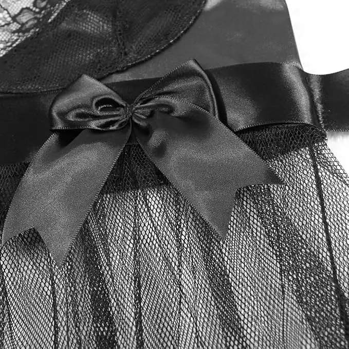 Еротичний пеньюар мереживний One Size (L-XL) сексуальна піжама прозорий пеньюар чорний - фото 5