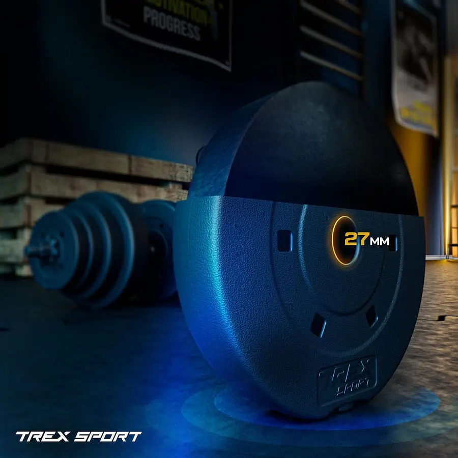 Гантелі композитні регульовані TREX Sport 2х20кг - фото 6