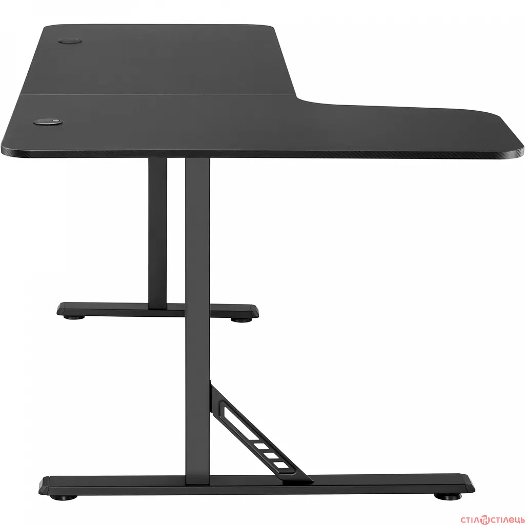 Комп'ютерний стіл GamePro г-подібний чорний (GDC216) - фото 3