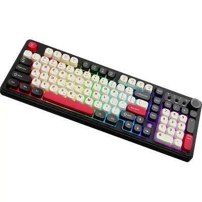 Клавіатура Ajazz AF98 Plus Wireless/Bluetooth/USB UA Black/White/Red (AF98-PLUS-BSR) - фото 3