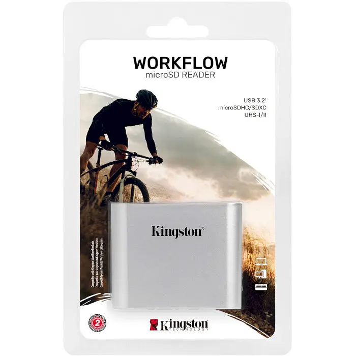 Кардрiдер Kingston iдер Workflow Dual-Slot microSDHC/XC UHS-II Card Reader (WFS-SDC) - фото 3