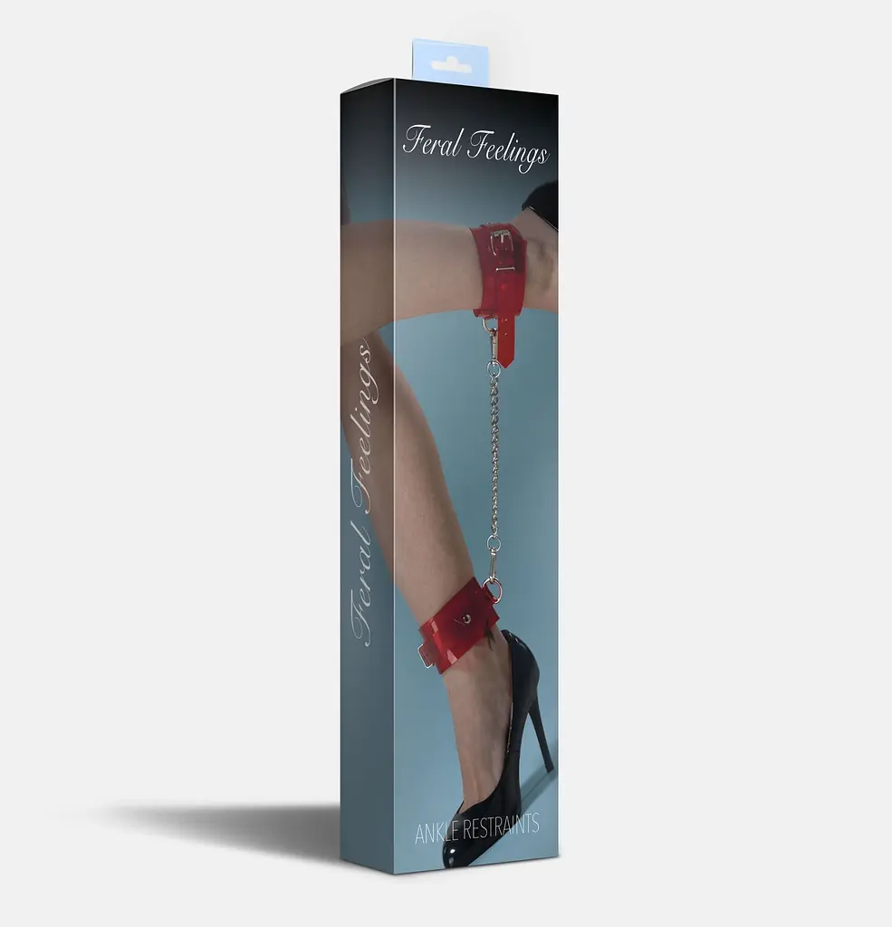 Поножи Feral Feelings - Ankle Restraints Red Trasparent - фото 2