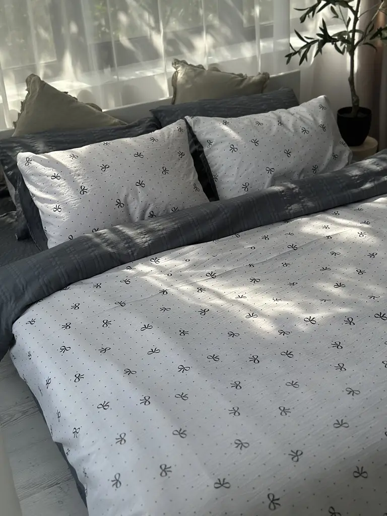 Постільна білизна сімейна Dushka Home Муслін 41052 160х215х2 см - фото 4