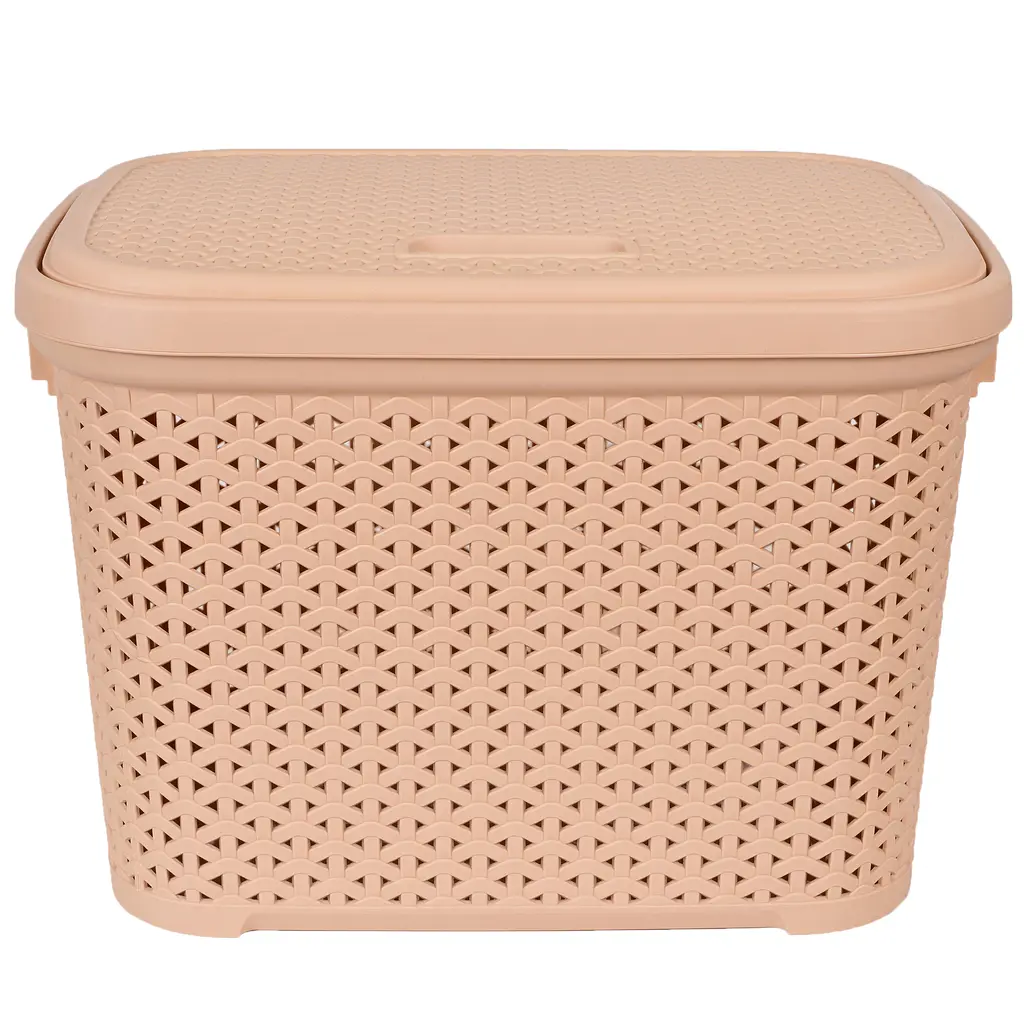 Кошик Diomedea з кришкою 44.5x33.6x31 см 30 л бежевий (К14-406)  - фото 2