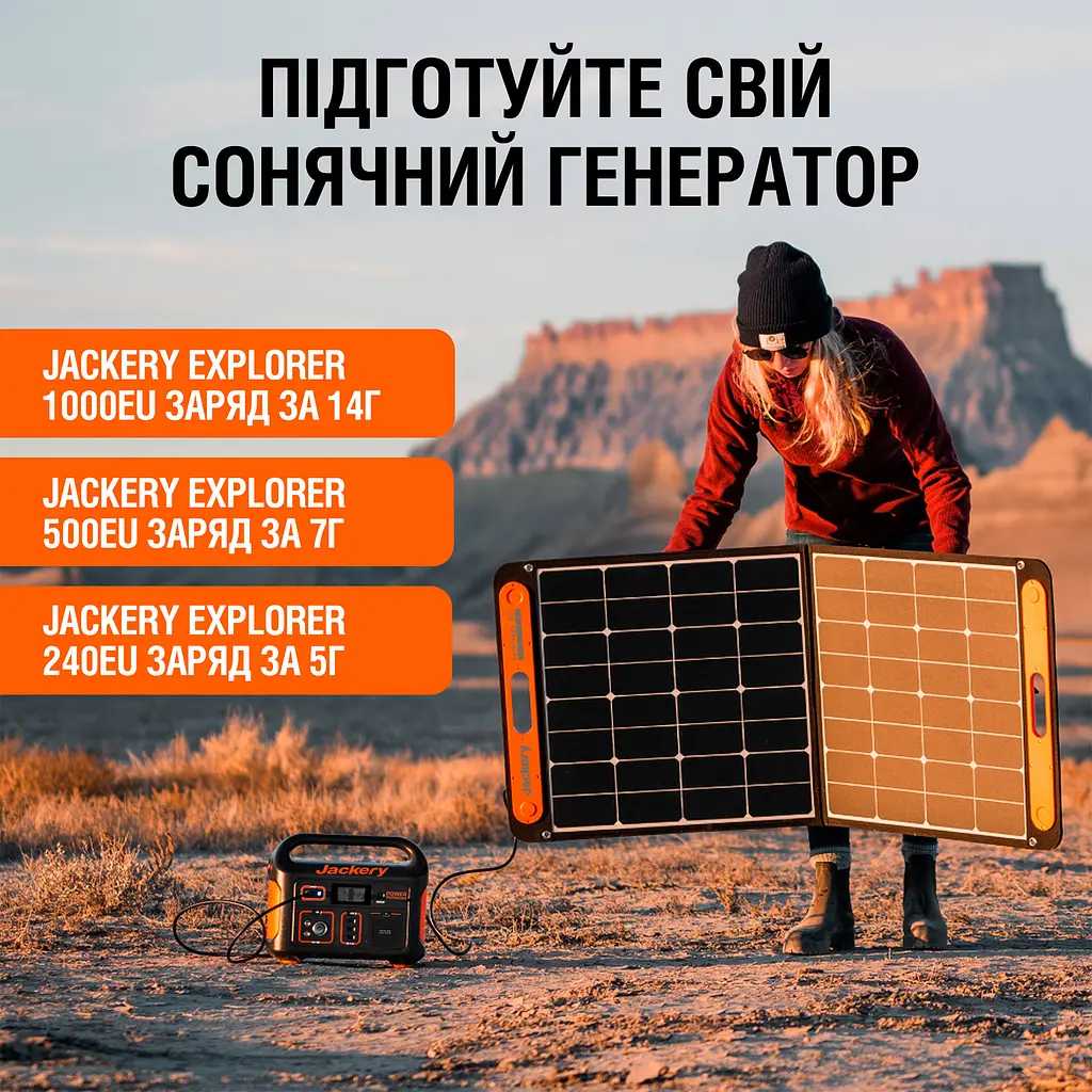 Зарядна станція Jackery SolarSaga 100W (SolarSaga100) - фото 2
