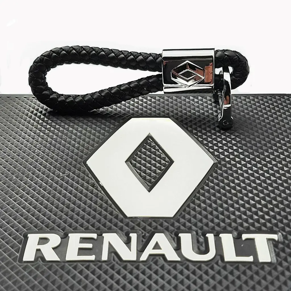 Стильний шкіряний брелок з логотипом Renault - фото 3