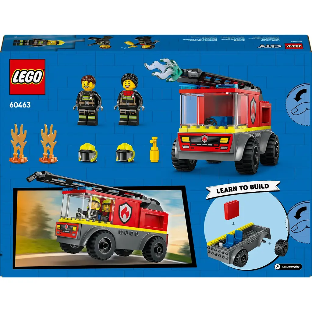 Конструктор LEGO City Пожарная машина с лестницей 82 детали (60463) - фото 2
