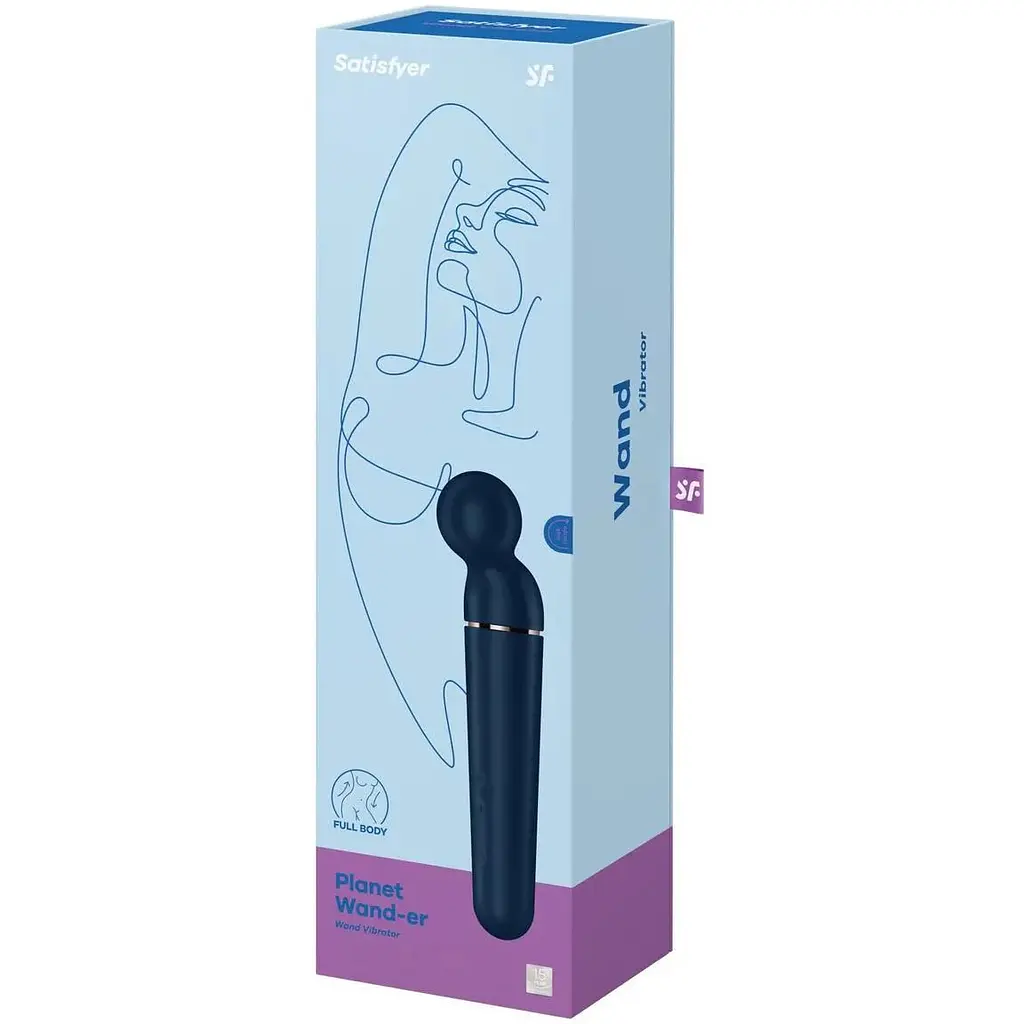 Вібромасажер Satisfyer Planet Wand-er Blue/RoseGold - фото 6
