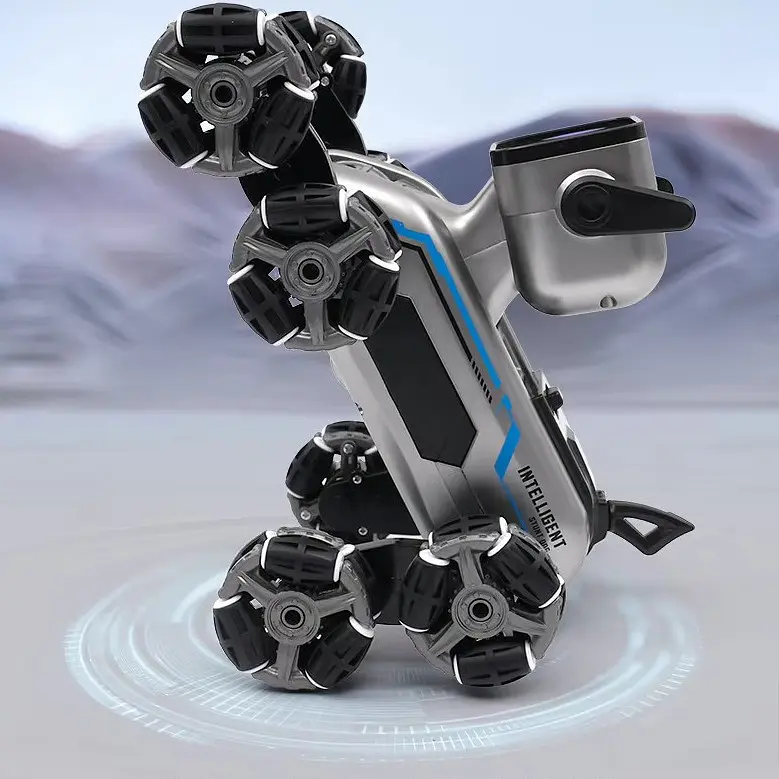 Радіокерований робот-пес Stunt Robot Dog · Механічний собака - робот на колесах з вбудованим динаміком та LED підсвіткою - фото 2