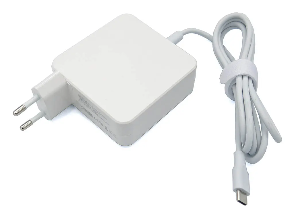 Блок живлення для Apple, Asus, HP, Dell, Lenovo, Samsung, Xiaomi Type-C (USB-C) 65W (5V, 9V, 12V, 15V, 18V, 20V) 3.25A Max. Квадратний Білий.