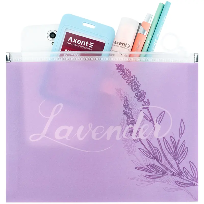 Папка A5+ Axent Lavender-1 на молнии zip-lock (1498-36-A) - фото 3