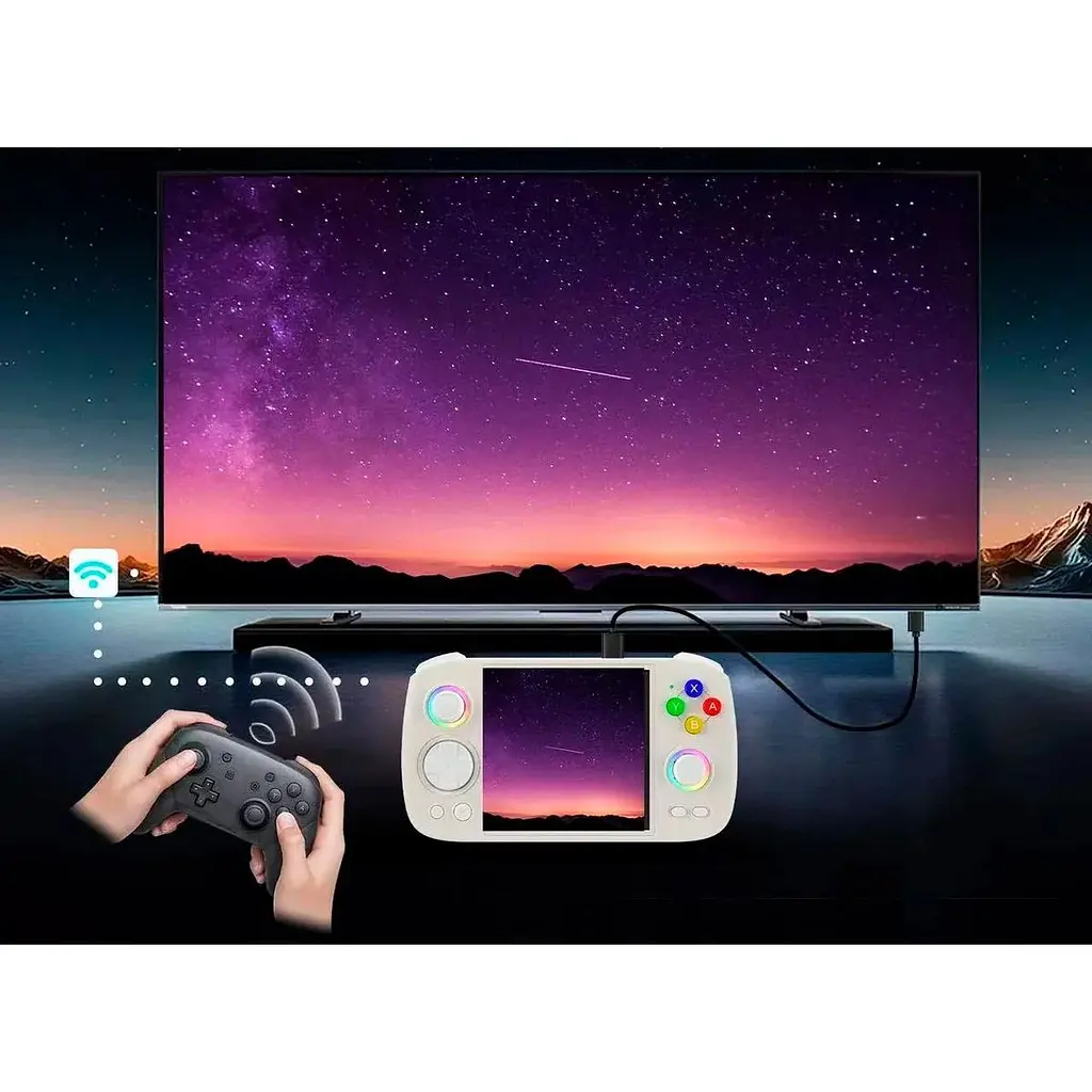 Ретро ігрова приставка Anbernic RG Cube 128GB Beige/White [109010] - фото 8