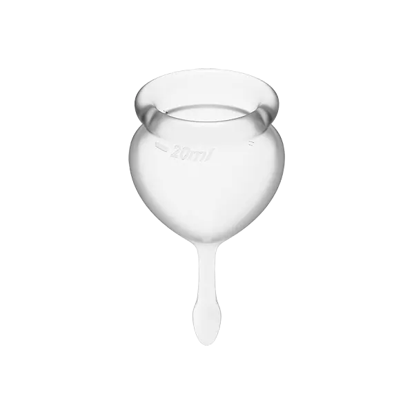 Satisfyer Feel Good - набір менструальних чаш, 15 мл і 20 мл (прозорий) - фото 4