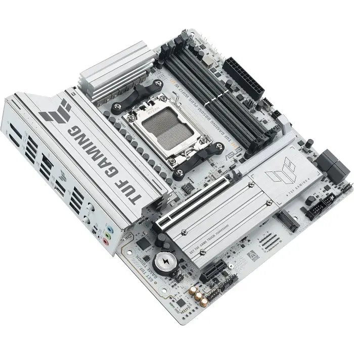 Материнская плата AM5 Asus TUF GAMING B850M-PLUS WIFI7 W, B850, 4xDDR5, Int.Video (CPU), 4xSATA3, 3xM.2, 1xPCI-E 5.0 x16, 1xPCI-E 4.0 x1, ALC1220P, Realtek 2.5Gb, WiFi 7, Bluetooth 5.4, 10xUSB 3.2 / 6xUSB 2.0, HDMI/DP, MicroATX - фото 5
