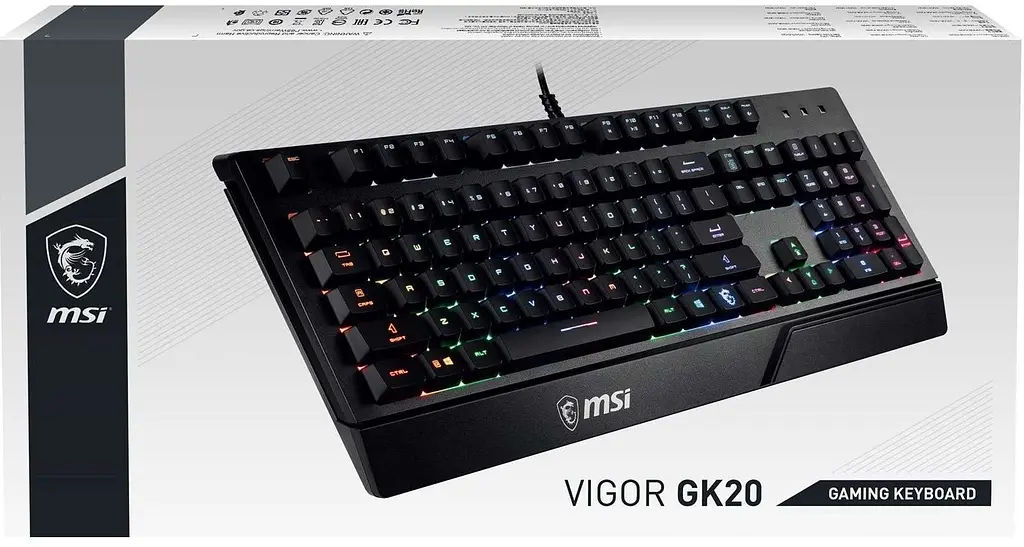 Клавиатура MSI Vigor GK20 USB Black (S11-04UA208-CL) - фото 8