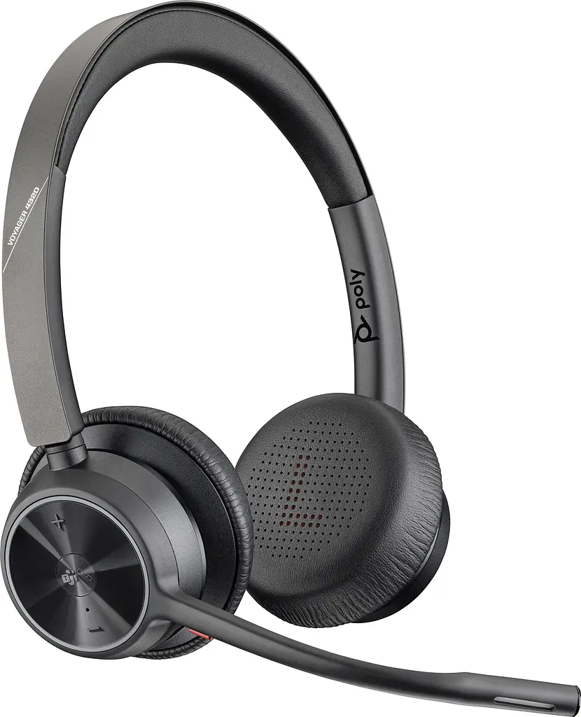 Гарнітура Poly комп'ютерна стерео On-ear Voyager 4320-M з адаптером BT700 USB-A Bluetooth всеспрямований Microsoft Teams чорний (77Y98AA) - фото 3