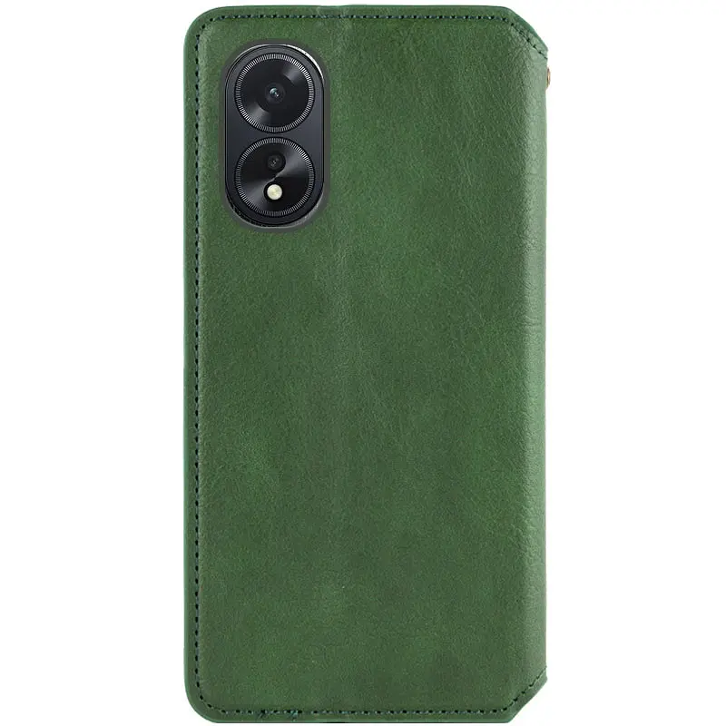 Кожаный чехол-книжка GETMAN Cubic (PU) для Oppo A38 / A18 Зеленый - фото 2