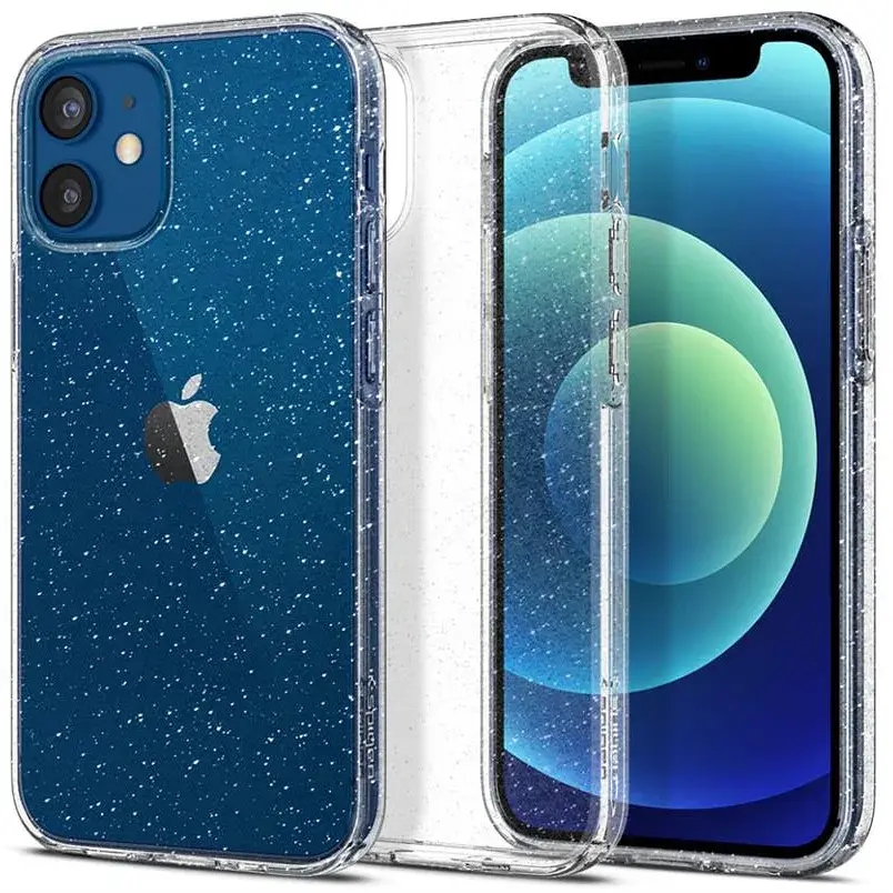 Чохол-накладка Spigen Liquid Crystal Glitter для Apple iPhone 12 Mini Crystal Quartz (ACS01741) - фото 4