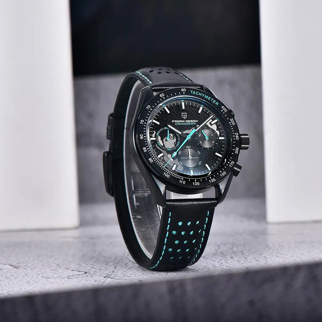 Наручний годинник чоловічий PD-1779 Black-Blue Pagani Design acs0031208 - фото 5