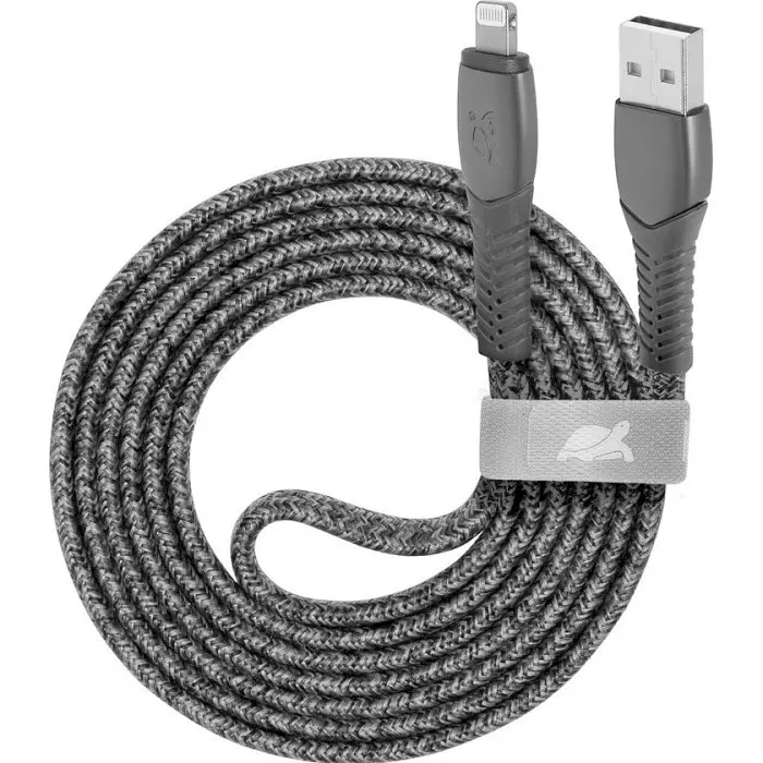Кабель USB AM - Lightning, 1.2 м, Grey, RivaCase, 60 Вт, 3A (PS6108 GR12)