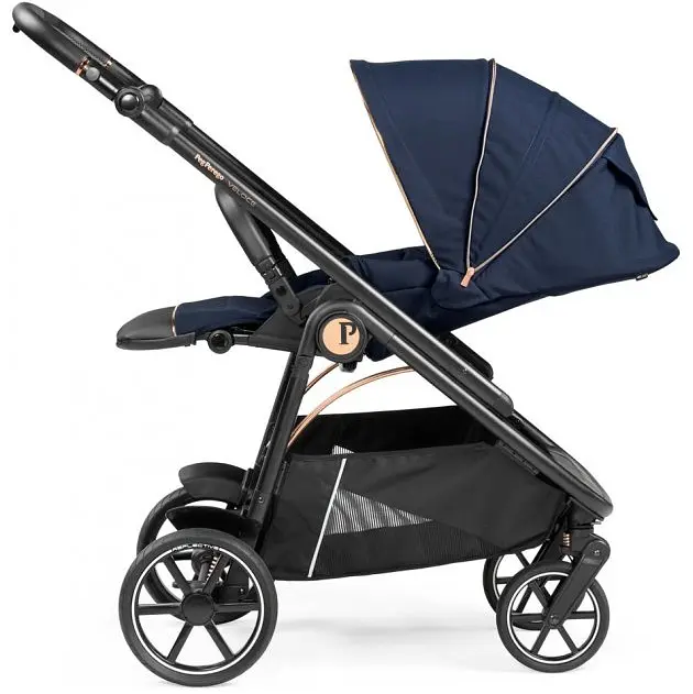 Коляска Peg-Perego Veloce Blue Shine, 2в1, синя (PACK-VEL2100000007) - фото 3