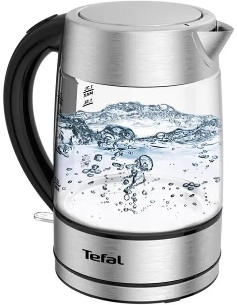 Электрочайник Tefal Glass Kettle 1.7 л стекло с подсветкой серебристо-черный kuh0015362 - фото 6