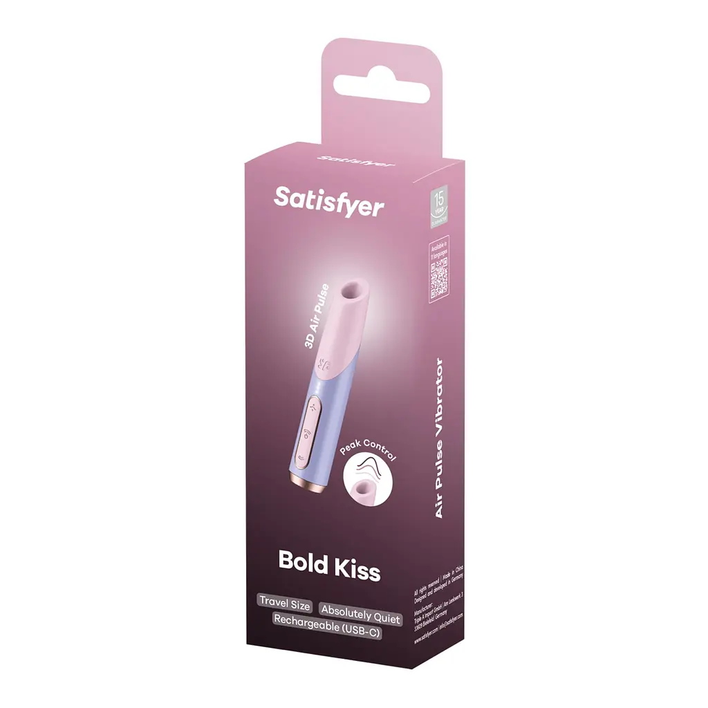 Вакуумний стимулятор клітора Satisfyer Bold Kiss рожевий-блакитний - фото 5