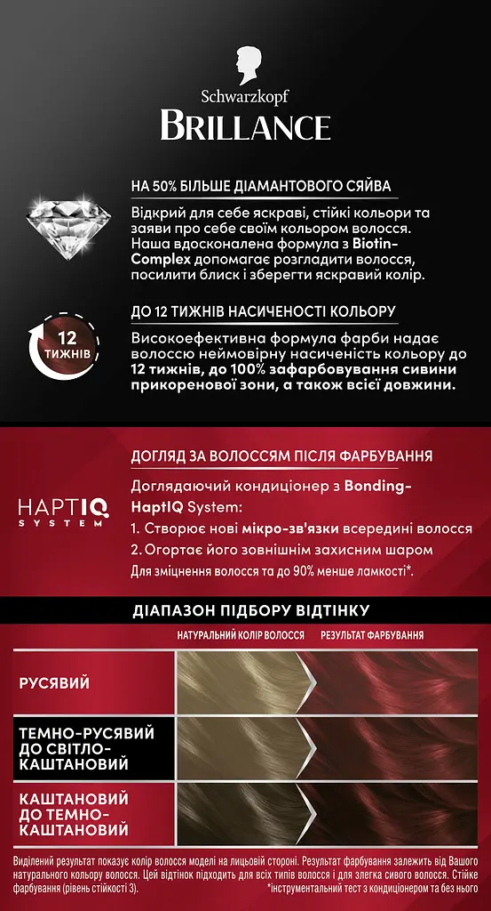 Фарба для волосся Brillance 842 куба спекотна ніч 143.7 мл (2025008) - фото 2