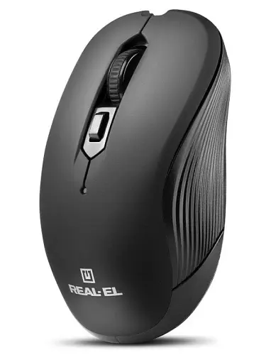 Миша REAL-EL RM-331W Wireless, Black, бездротова, USB, оптична, 1600 dpi, 5 кнопки, 2xAAA - фото 7