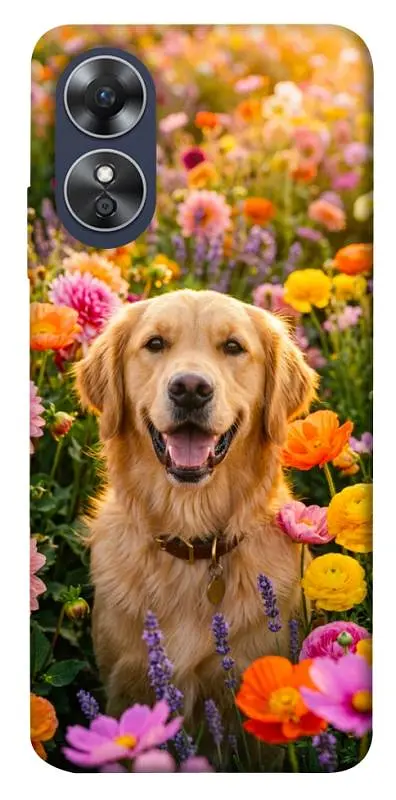 TPU чохол Demsky Flowery labrador для Oppo A17