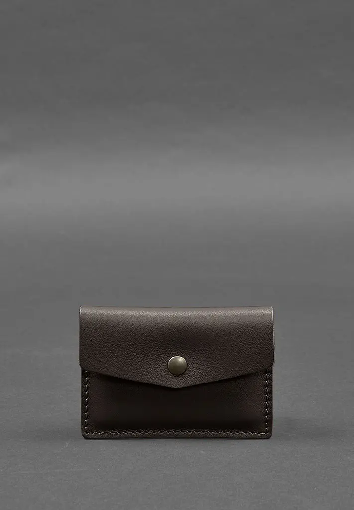 Кожаный кард-кейс 9.0 темно-коричневый Краст - фото 2