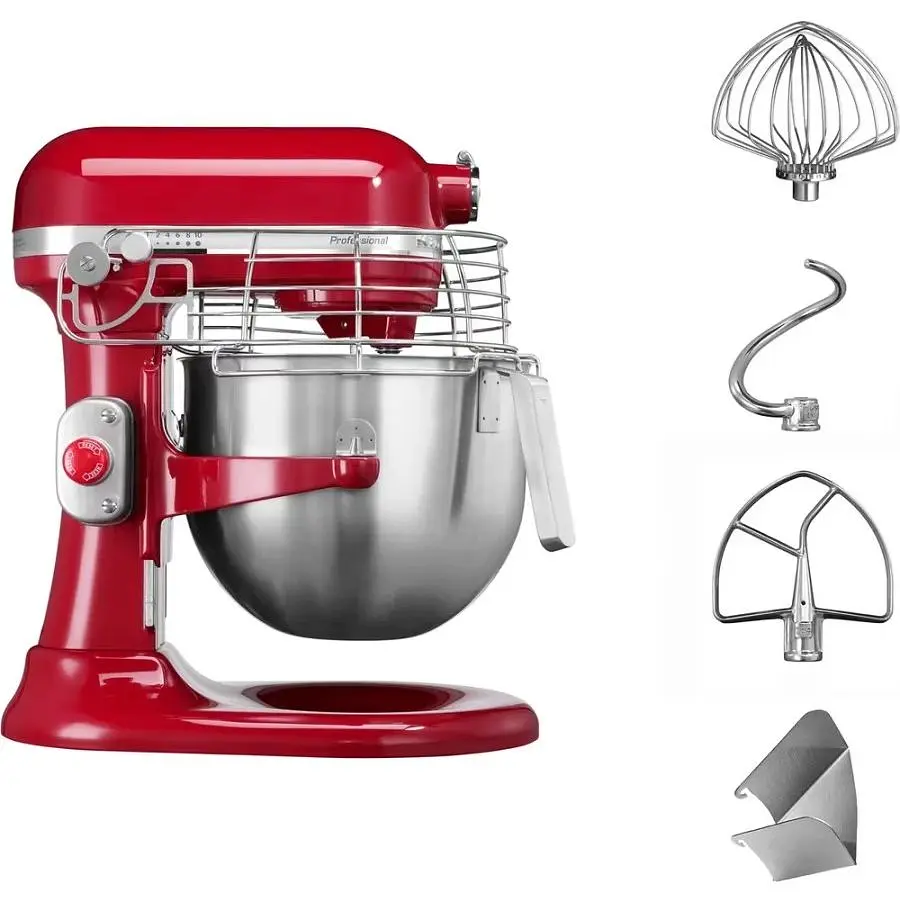 Планетарный миксер KitchenAid Professional 6.9л красный (5KSM7990XEER) - фото 2
