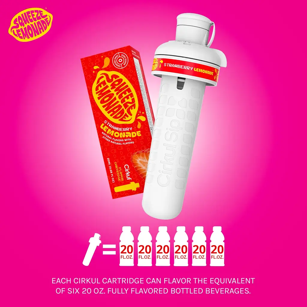 Картридж для напоїв Cirkul Squeeze Lemonade зі смаком полуничного лимонаду 1 шт - фото 2