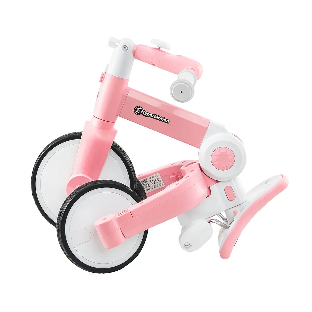 Дитячий триколісний велосипед HyperMotion Tobi Rocket з батьківською ручкою 17 см 20 см pink (TOBI ROCKET HYP PINK) - фото 8