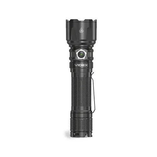 Ліхтар ручний Videx A376, Black, 3600 Лм, 5000K, до 300 м, 8 режимів роботи, лінзи із загартованого скла, світлодіод Cree XHP50.2 (20 Вт) / 2xCree XPE (3 Вт), акумулятор (Li-ion 21700 4000mAh), Type-C, IP68 (VLF-A376) - фото 6