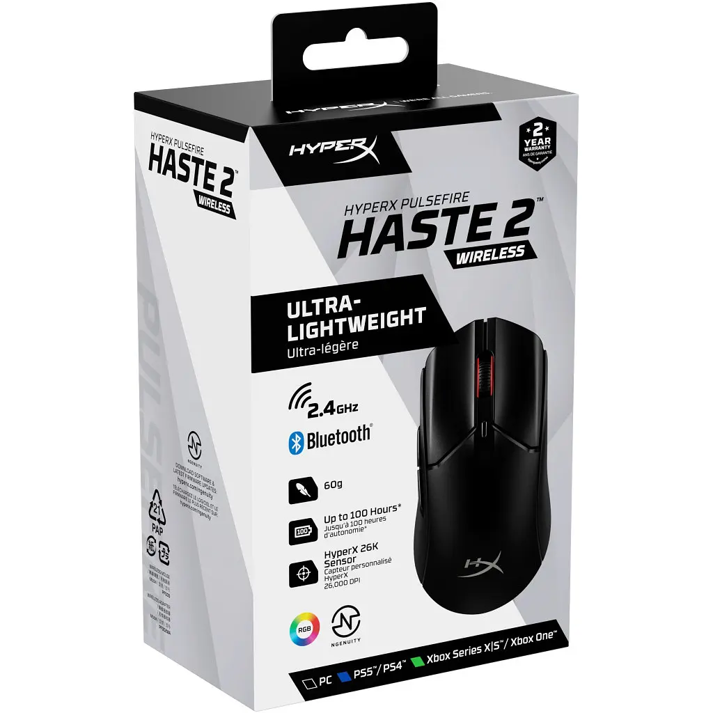 Мишка HyperX Pulsefire Haste 2 Wireless Black (6N0B0AA) - фото 10