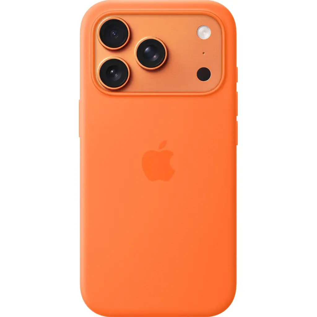 Чохол Silicone Case with Button, Animation, MagSafe для Apple iPhone 17 Pro Orange ААА [149944] - фото 2