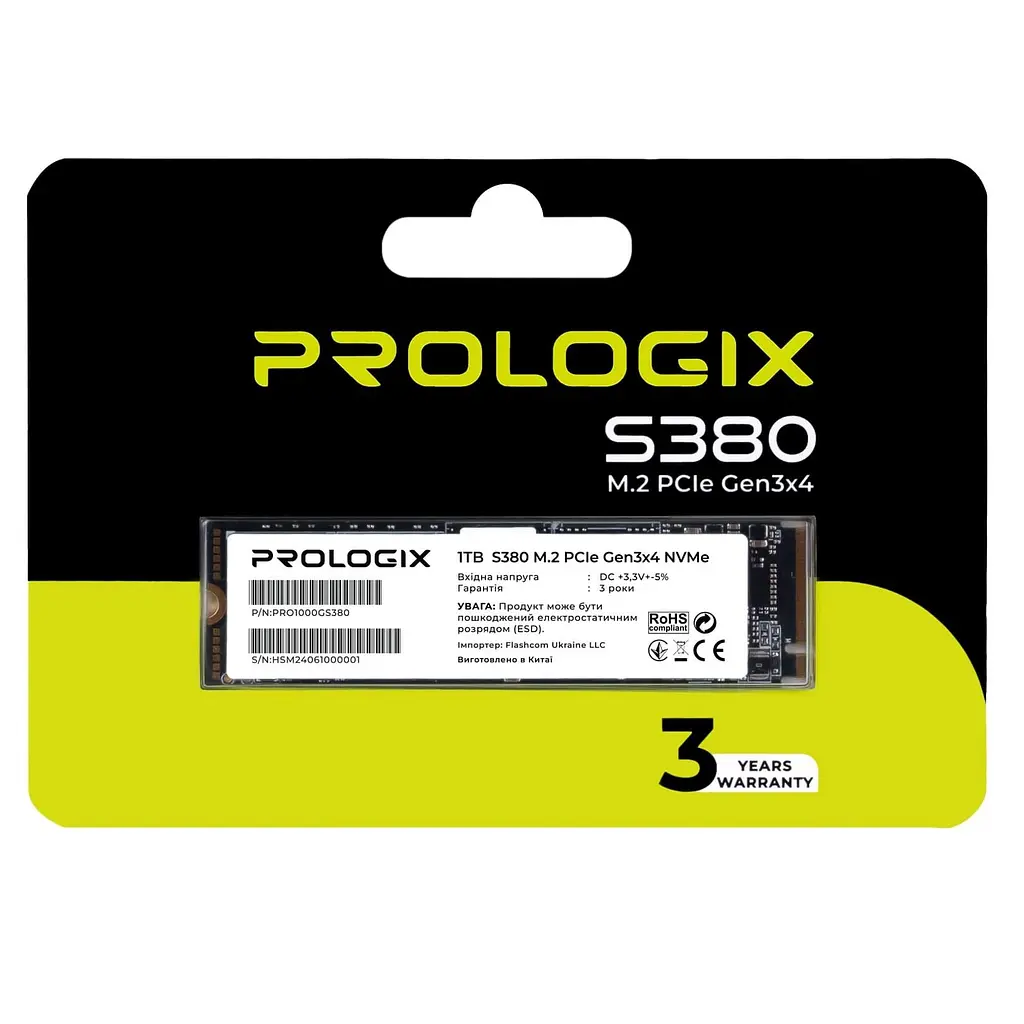 Накопичувач SSD ProLogix m.2 NVMe 1TB S380 (PRO1000GS380) - фото 2