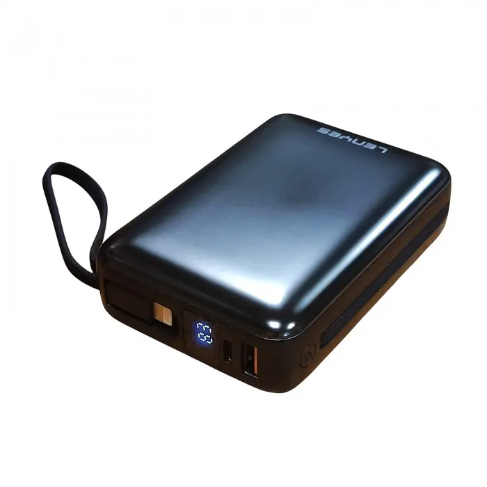 Внешний аккумулятор Power bank LENYES PX270D 20000 mAh, PD22,5W + быстрая зарядка батарея зарядка Черный - фото 3