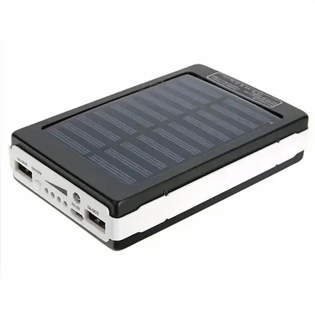 Солнечный повербанк UNIQUE 90000/9600 мА·ч • Портативный внешний аккумулятор Solar с фонариком для телефона и USB-гаджетов - фото 3