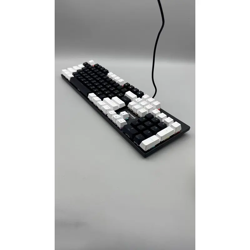 Комплект дротова клавіатура мембранна з підсвічуванням + мишка 3200 DPI RGB USB XSTRIKE X-1011 розкладка ENG/UA мишка та клавіатура набір ігровий миша з клавіатурою з підсвіткою для ПК та ноутбука Чорний з білим - фото 7