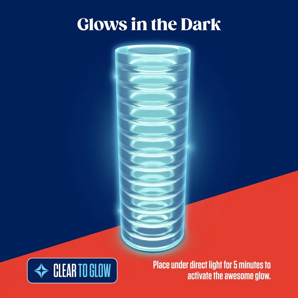Мастурбатор Blush Rize - Ribz Glow in the Dark Masturbator - Clear, нейтральний, світиться в темряві - фото 4